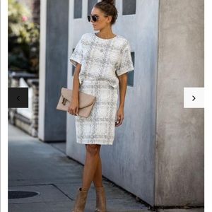 Tweed skirt and top